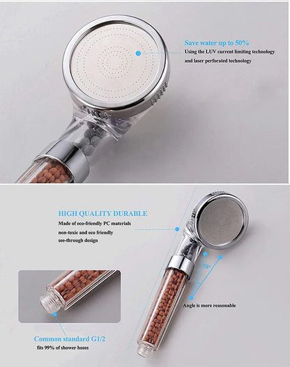 Stone filter shower head